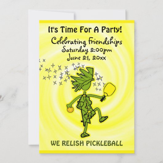 Geniet van de Picklball-feestuitnodiging Kaart (Voorkant)