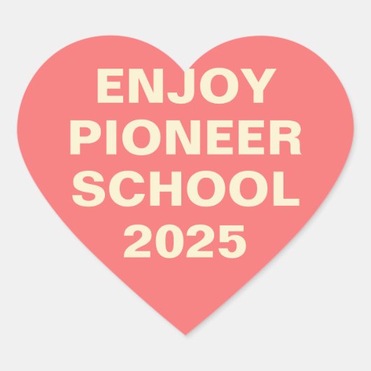 Geniet van de Pioneer School | JW Hart Sticker (Voorkant)