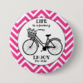 Geniet van de  prijsopgave voor fietsen ronde button 7,6 cm (Voorkant)