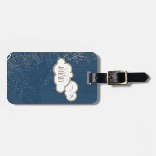 Geniet van de reis bagagelabel (Voorkant horizontaal)