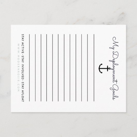 Geniet van de reis - Briefkaart voor implementatie (Achterkant)