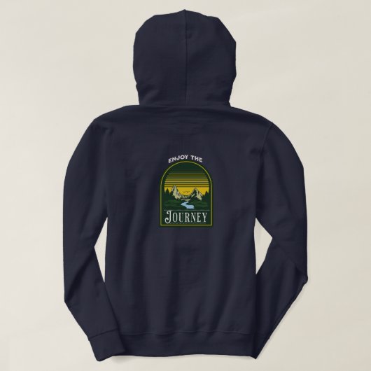 Geniet van de reis hoodie (Design achterkant)