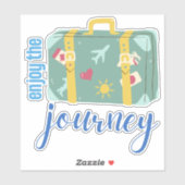 Geniet van de reis sticker (Vel)