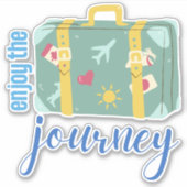 Geniet van de reis sticker (Voorkant)