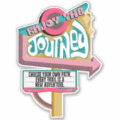 Geniet van de reis sticker (Voorkant)