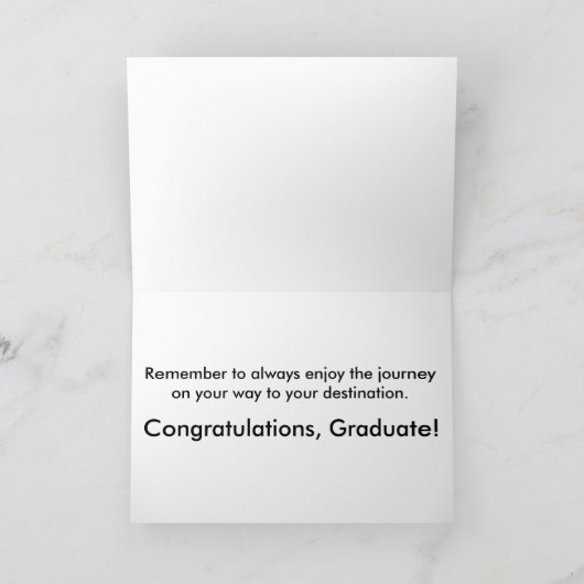 Geniet van de reis, woorden fiets, Afstuderen Kaart (Binnen)