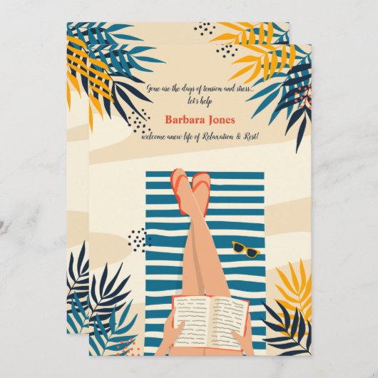 Geniet van de Relaxing and Reading Retirement Part Kaart (Voorkant / Achterkant)