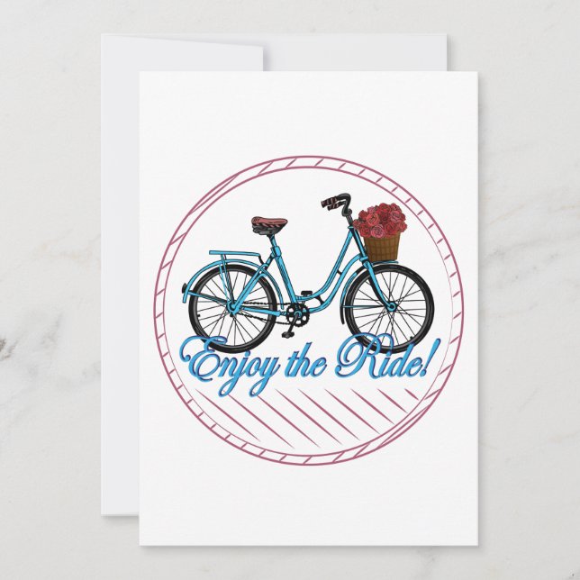 Geniet van de ringblauwe fiets (Voorkant)
