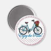 Geniet van de ringblauwe fiets magneet (Voorkant / Achterkant)