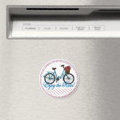 Geniet van de ringblauwe fiets magneet (Insitu (Vaatwasser))