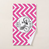 Geniet van de rit | Fiets met bloemen Motivatie Bad Handdoek (Handdoek)