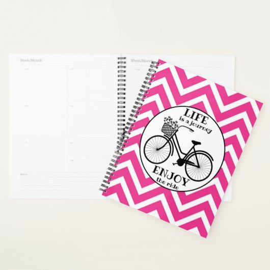 Geniet van de rit | Fiets met bloemen Motivatie Planner (Display)