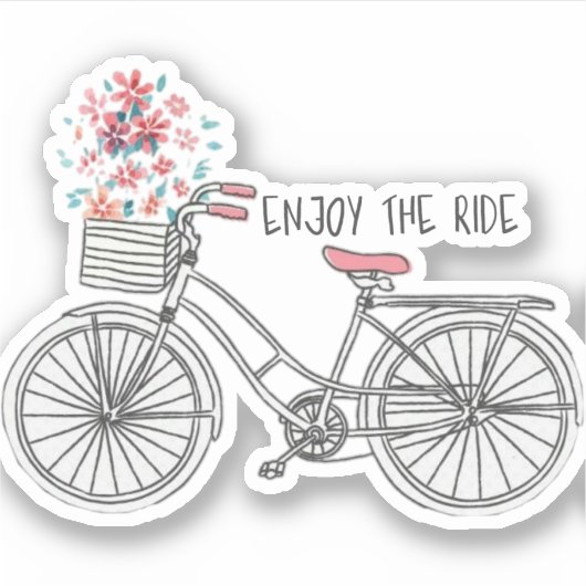 Geniet van de rit fiets sticker (Voorkant)