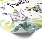 Geniet van de Safari Party Animals Sign van je sno Poster (Hoek)