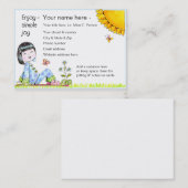 Geniet van de Simple Joy Biz-kaart Visitekaartje (Voorkant / Achterkant)