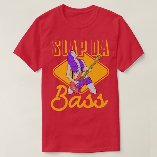 Geniet van de Slap Bass Guitar Jam Session Slap da T-shirt (Design voorkant)