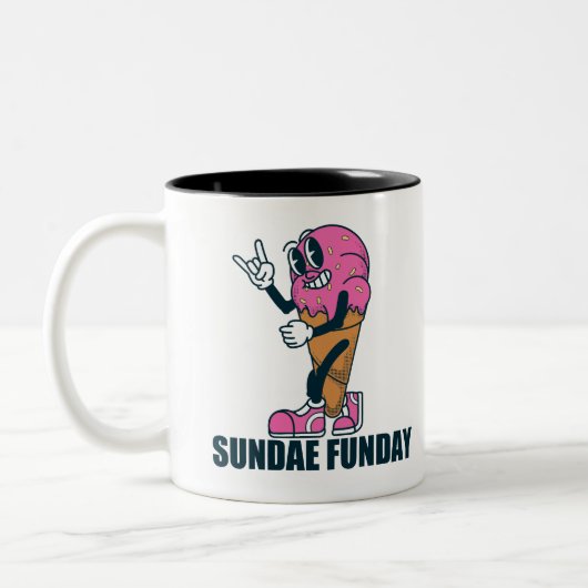 Geniet van de smaak van de hotdogs tweekleurige koffiemok (Links)