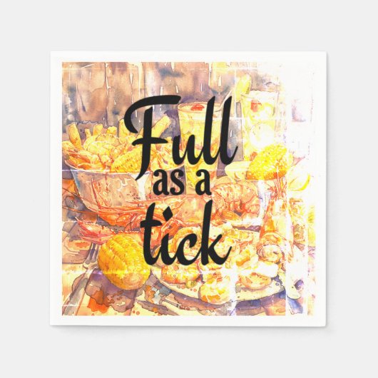 Geniet van de smaak: Vol als een Tick Low Country  Servet (Voorkant)