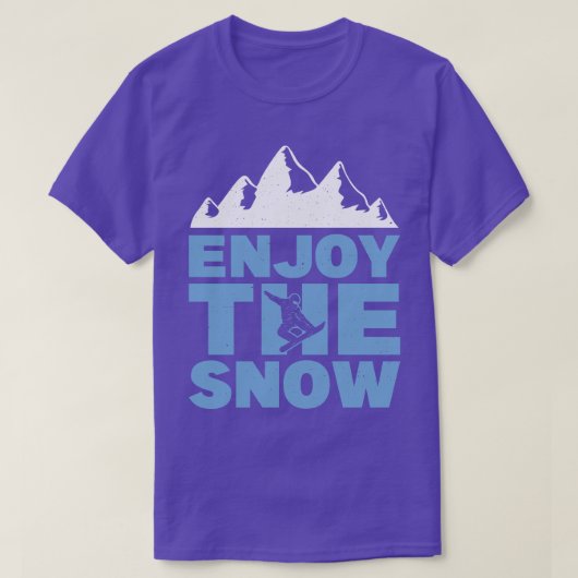 Geniet van de sneeuwboarder t-shirt (Design voorkant)
