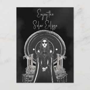 Geniet van de Solar Eclipse Gothic Vampire Feestdagenkaart