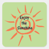 Geniet van de Sunshine Sticker (Voorkant)