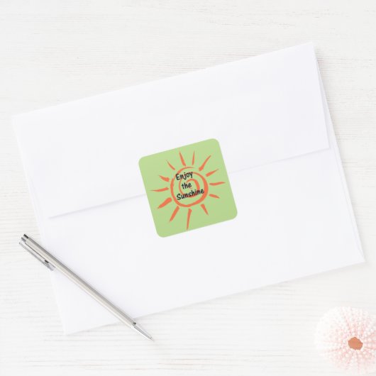 Geniet van de Sunshine Sticker (Envelop)