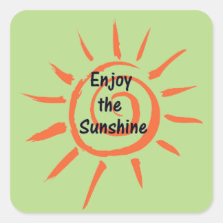 Geniet van de Sunshine Sticker