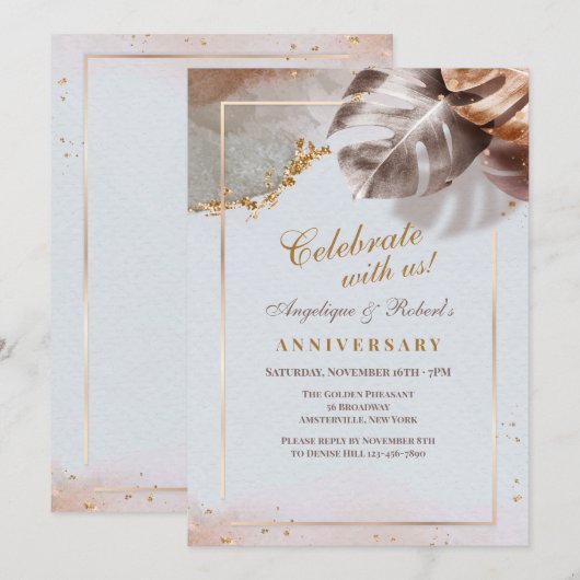 Geniet van de uitnodiging van elegantie (Voorkant / Achterkant)