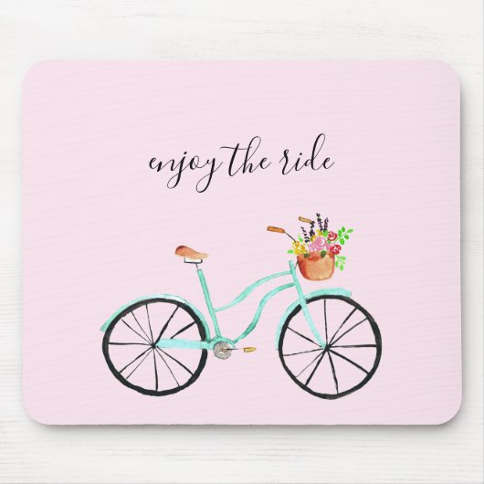 Geniet van de Waterverf van de galg Flower Basket  Muismat (Voorkant)