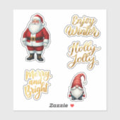 Geniet van de winter | Holly Jolly | Vrolijk en he Sticker (Vel)