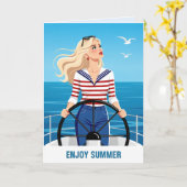 Geniet van de zomer kaart (Gele Bloem)