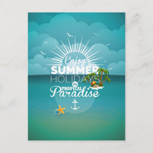 Geniet van de zomervakantie feestdagenkaart