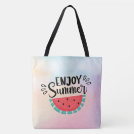 Geniet van de zomerwatermeloen tote bag