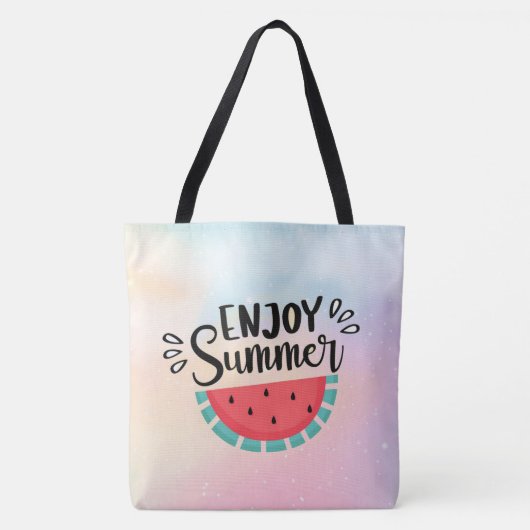 Geniet van de zomerwatermeloen tote bag (Voorkant)