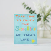 Geniet van de zon briefkaart (Staand voorkant)