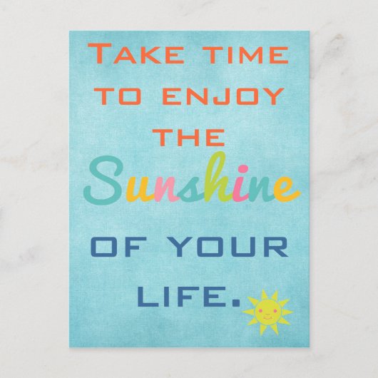 Geniet van de zon briefkaart (Voorkant)