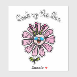 Geniet van de zon sticker