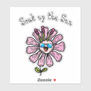 Geniet van de zon sticker