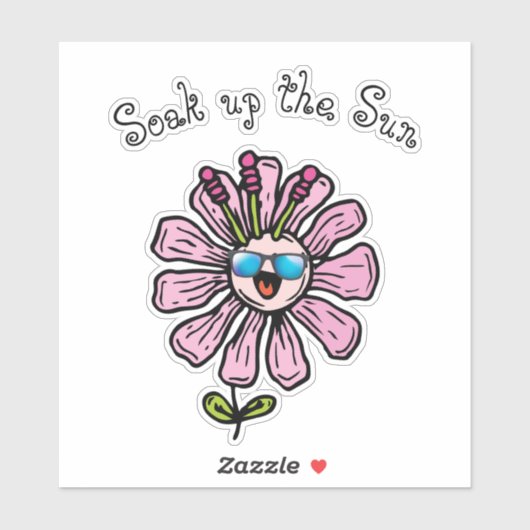Geniet van de zon sticker (Vel)