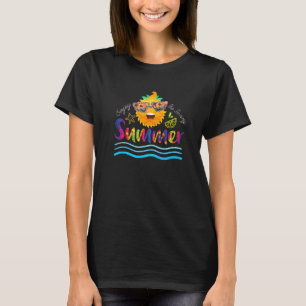 Geniet van de zonnige zomer Tie Dye Luipaard Skin  T-shirt