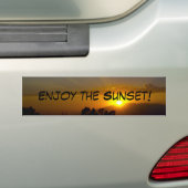 Geniet van de zonsondergang II Bumpersticker (Op auto)
