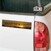 Geniet van de zonsondergang II Bumpersticker (Op Truck)