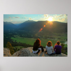 Geniet van de zonsondergang poster