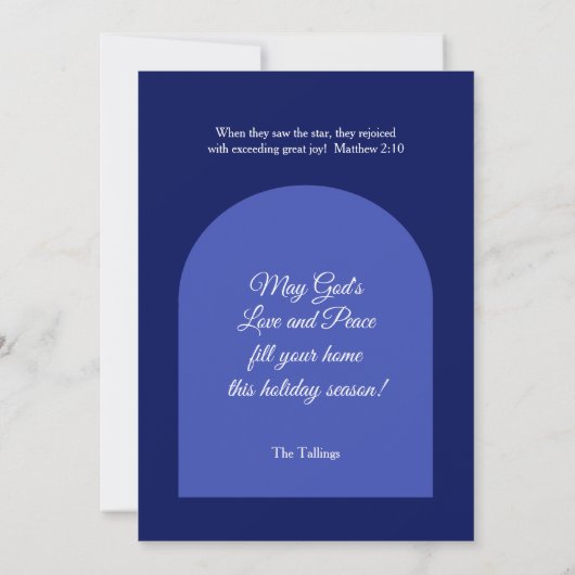 Geniet van deze Christelijke kerstkleur Kaart (Achterkant)