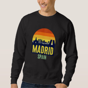 Geniet van Draag Cool Madrid Spanje Skyline Graphi Trui
