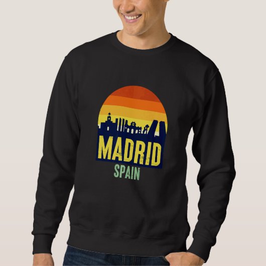 Geniet van Draag Cool Madrid Spanje Skyline Graphi Trui (Voorkant)