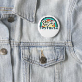 Geniet van dystopie | Sarcastisch Woke Rainbow-Gez Ronde Button 5,7 Cm (In situ)
