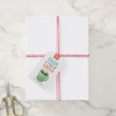 Geniet van een Cheer Green Mok Holiday Gift Labels Cadeaulabel (Met Touw)