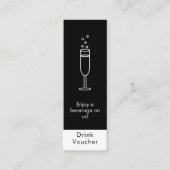 Geniet van een drankje op ons Logo Black Drink Vou Mini Visitekaartje (Voorkant)