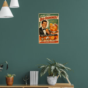 Geniet van een echte Old Fashioned Poster